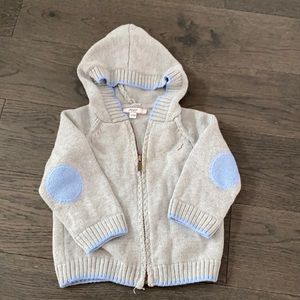 Jacadi Baby Boy zip up hoodie sz 12M